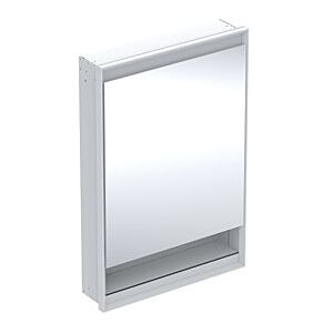 Geberit One Spiegelschrank 505820002 60x90x15cm, mit Nische, 1 Tür, Anschlag links, weiß/Aluminium pulverbeschichtet