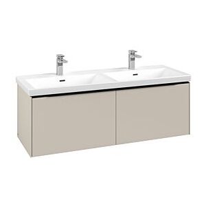 Villeroy und Boch Subway 3.0 Waschtisch-Unterschrank C56701VN 127,2x42,9x47,8cm, ohne LED/Griff Volcano black, cashmere grey