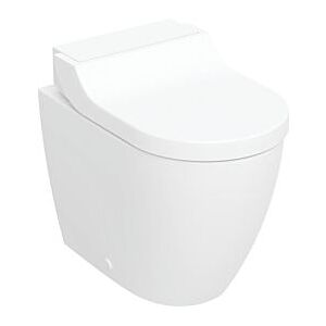 Geberit AquaClean WC-Komplettanlage 146310SI1 mit Stand-WC, tief, Glas weiß
