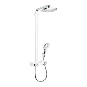 Hansgrohe Raindance Select Showerpipe 27126400 E 300 2jet, weiß/chrom, mit ShowerTablet
