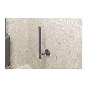 Herzbach Deep Grey Reservepapierrollenhalter 23.815050.1.06 für 2 Rollen, Wandbefestigung, Befestigung verdeckt, grau matt