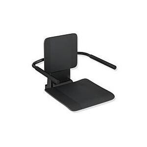 Hewi System 900 Einhängesitz 900.51.10360CV Edelstahl pulverbeschichtet schwarz matt, matt schwarzer Kunststoff