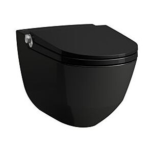 LAUFEN Cleanet Riva Dusch-WC H8206910200001 mit Sitz, spülrandlos, schwarz glänzend