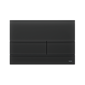 TECEsquare II WC-Betätigungsplatte 9240825 Zweimengentechnik, Glas schwarz satiniert