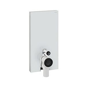 Geberit Monolith Stand WC Modul 131003SI1 Glas weiss / Aluminium, Aufputz, 101cm