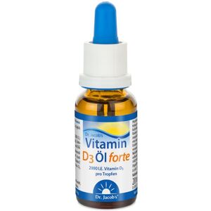 Dr. Jacob's Vitamin D3 Öl forte 2000 IE hochdosiert 640 Tropfen vegetarisch zum Einnehmen 20 ml 20 ml Tropfen zum Einnehmen