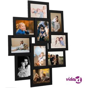 vidaXL Collage Photo Frame for Picture 10 pcs 13x18 cm Black MDF