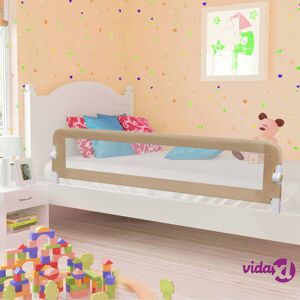 vidaXL Toddler Safety Bed Rail Taupe 180x42 cm Polyester