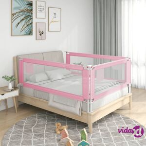 vidaXL Toddler Safety Bed Rail Pink 160x25 cm Fabric