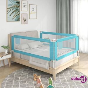 vidaXL Toddler Safety Bed Rail Blue 160x25 cm Fabric