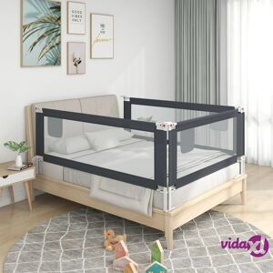 vidaXL Toddler Safety Bed Rail Dark Grey 120x25 cm Fabric