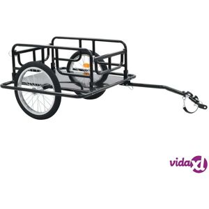 vidaXL Bike Trailer 130x73x48.5 cm Steel Black