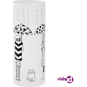 vidaXL Umbrella Stand Women Steel White