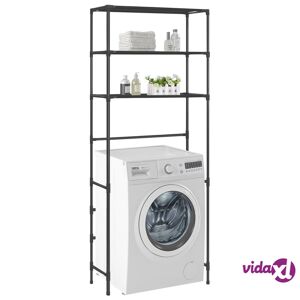 vidaXL 3-Tier Storage Rack over Laundry Machine Black 69x28x169 cm