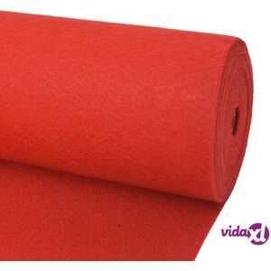 vidaXL Exhibition Carpet Plain 1.2x12 m Red