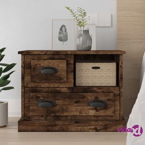 vidaXL Bedside Cabinet Smoked Oak 60x39x45 cm