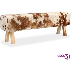 vidaXL Bench Genuine Goat Leather 160x28x50 cm