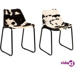 vidaXL Dining Chairs 2 pcs Genuine Goat Leather