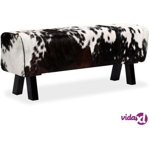 vidaXL Bench Genuine Goat Leather 120x30x45 cm