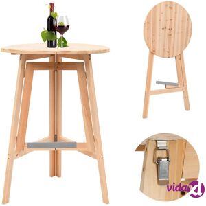 vidaXL Foldable Bar Table 78 cm Fir Wood