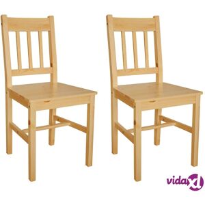 vidaXL Dining Chairs 2 pcs Pinewood