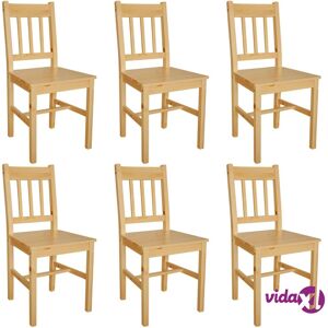 vidaXL Dining Chairs 6 pcs Pinewood