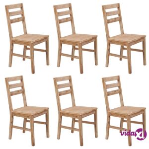 vidaXL Dining Chairs 6 pcs Solid Acacia Wood