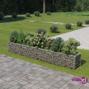 vidaXL Gabion Raised Bed Galvanised Steel 360x50x50 cm