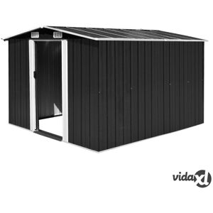 vidaXL Garden Shed 257x298x178 cm Metal Anthracite