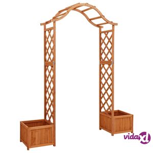 vidaXL Garden Pergola with Planter Solid Firwood