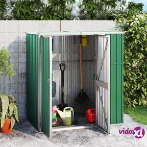 vidaXL Garden Tool Shed Green 161x89x161 cm Galvanised Steel