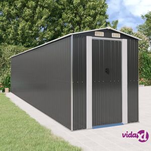 vidaXL Garden Shed Anthracite 192x855x223 cm Galvanised Steel