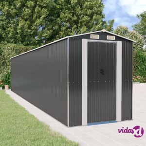 vidaXL Garden Shed Anthracite 192x938x223 cm Galvanised Steel