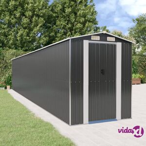 vidaXL Garden Shed Anthracite 192x1021x223 cm Galvanised Steel