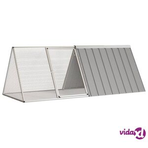 vidaXL Rabbit Cage Grey 201.5x80.5x71 cm Galvanised Steel