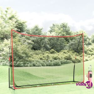 vidaXL Golf Practice Net Black and Red 305x91x213 cm Polyester