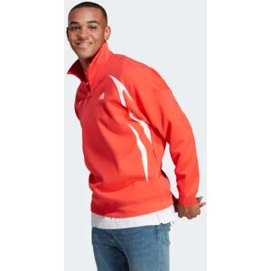 Adidas colorblock Quarter Zip Sweatshirt Red / White XL - Men Lifestyle Sweatshirts XL