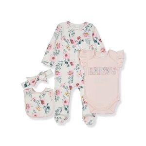 baby-baby-baby-gift-hampers Baby Cotton 4 Piece Starter Pack CLOUD DANCER (FLORALS) size Tiny Baby