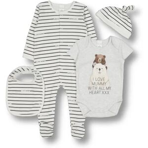 baby-baby-baby-gift-hampers Baby Cotton 4 Piece Starter Pack SNOW WHITE MARLE 1936 (SLOGAN) size 0-3 mth