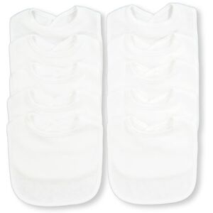 Baby Berry Baby 10 Pack Bibs BRIGHT WHITE (SOLID) size One Size