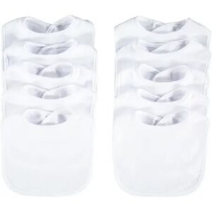 baby-berry Baby 10 Pack Bibs BRIGHT WHITE size One Size