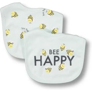 baby-berry Baby 2 Pack Bib AQUA BEES (BEES) size One Size