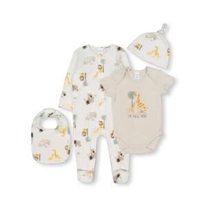 baby-baby-baby-gift-hampers Baby Cotton 4 Piece Starter Pack CLOUD DANCER GIRAFFE (GIRAFFE) size 6-12 mth