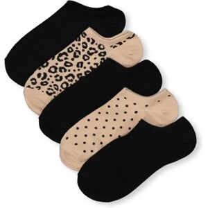 Edited-Body-Womens-Socks Sneaker 5 Pack Socks BLACK NEUTRAL (SOLID) size 5-8