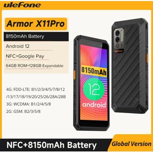 Ulefone Power Armor X11 Pro Rugged Phone 8150 mAh 64GB ROM Waterproof Smartphone NFC 2.4G/5G WiFi Mobile Phones Global version