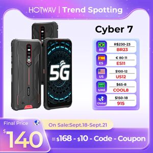 HOTWAV Cyber 7 5G Smartphone Global Version 6.3" FHD FCC 8GB 128GB 8280mAh 20MP Night Vision Android 48MP Camera NFC Waterproof