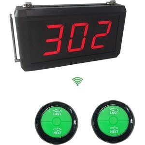 Take A Number Queue Manage System with 3-digit Wireless Display Receiver LAST NEXT Remote Table Control Button