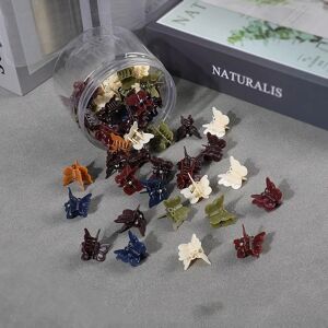 60 Mixed Color Butterfly Hair Clips Grip Claw Barrettes Mini Clamps Jaw Hairpin Headdress Hair Styling Accessories Tool