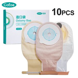 10Pcs Ostomy Bags Drainable Colostomy Bags Double Layers Adhesive Anti-leak Stoma Pouch Bag with Clips Closure 450ml fastship