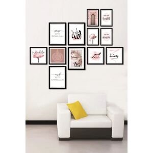 12 piece bird paper wall poster table set frame look